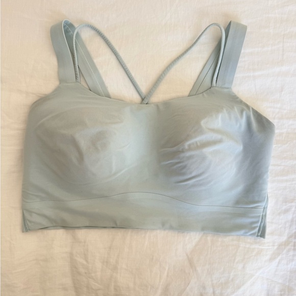 Lululemon Like a Cloud Longline Light Support sz 12, D/DD Cup Sports Bra - Mint - Picture 4 of 12